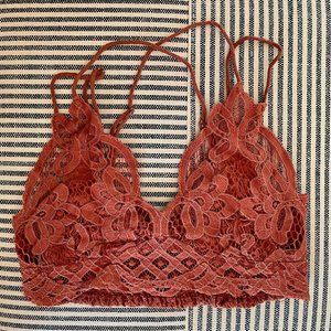 Free People XS Coral Lace Bralette